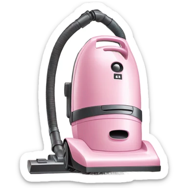 Pale pink vacuum cleaner sticker