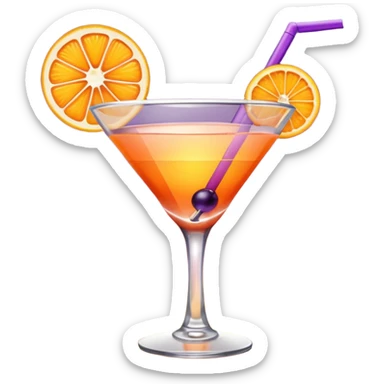 Sunset cocktail orange Lila  sticker