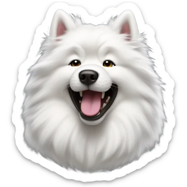 Samoyed howling sticker