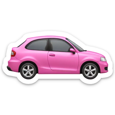 Pink car sticker