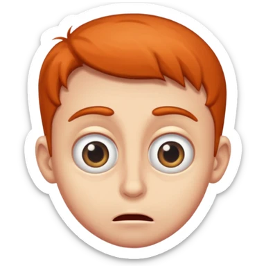 Big eyes guy with drool sticker