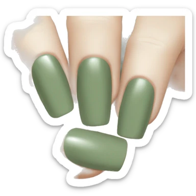 Sage green nail polish  sticker