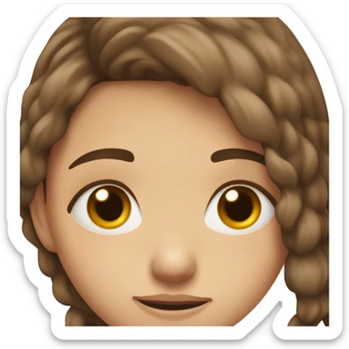 pretty brown haired girl crying sticker