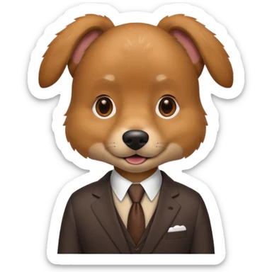 a dog who is a person sticker