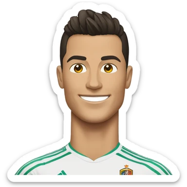 Cristiano Ronaldo con cara de enojado sticker