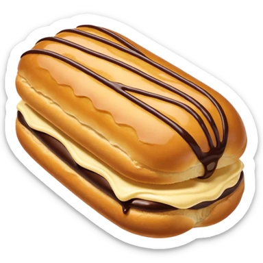 round bun eclair sticker