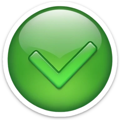 just a normal green checkmark sticker