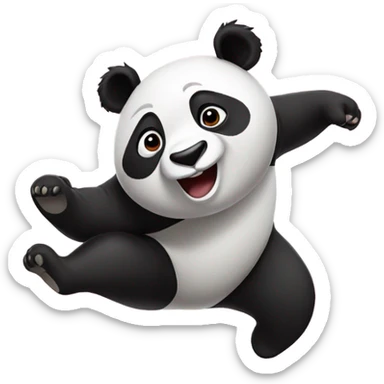 panda doing a backflip  sticker