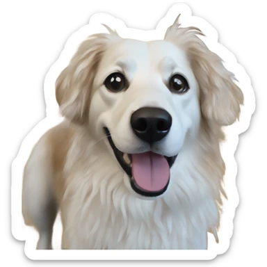 realistic indoor dog portrait sticker