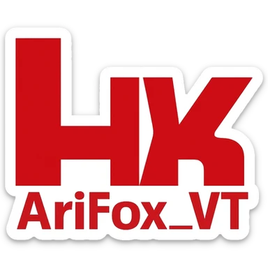 the H&K logo, except the letters say "AriFox_VT" sticker