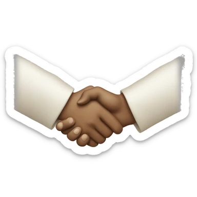 single cupped hand shaking back and forth sticker