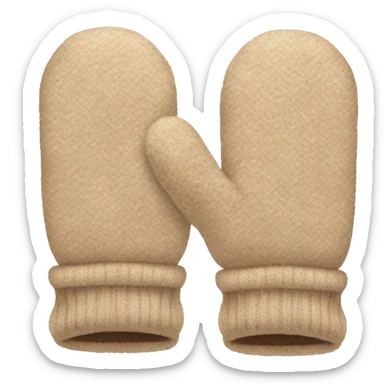 beige mittens sticker