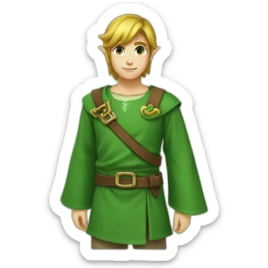 link green tunic sticker