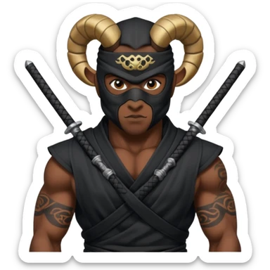 🥷🏾 usando este emoji crea otros que tengan los simbolos del zodiaco sticker
