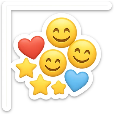 Create a small pile of fewer than 10 various 3D Apple style emojis inspired by the provided image. The emojis should not touch each other on the sides and should have spaces between them. They should not occupy the entire image area and must stay within the boundaries. The background should be removed, leaving only the emojis visible. sticker