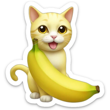 Banana cat mem sticker