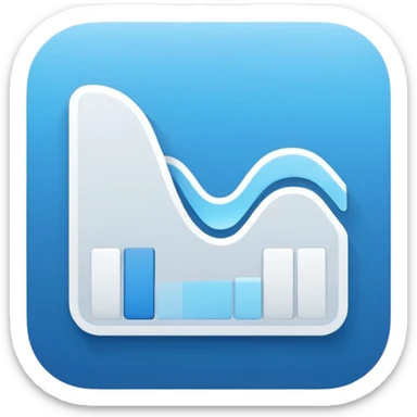 Create a modern, clean vector illustration of the Deezer app icon, designed in a smooth flat + soft 3D illustration style.
 sticker