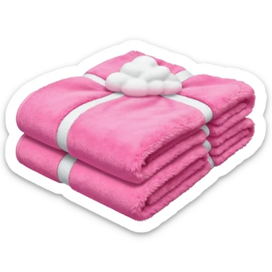pink towel and white towel no face just towel  sticker