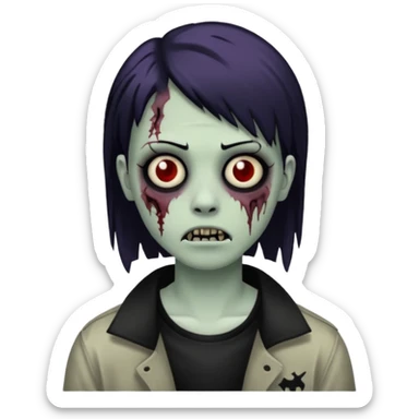 emo grunge y2k zombie sticker