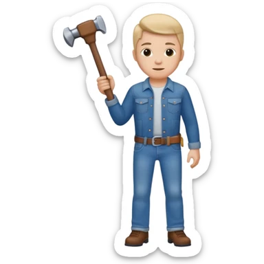 a creative clothing making a jeans  sticker