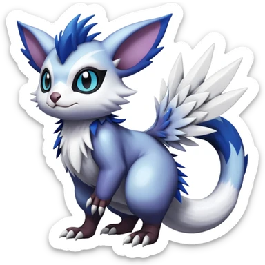 Shiny Furret-Absol-Noibat-Noivern-Hybrid (Full body) sticker