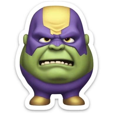 Fat thanos body zombie sticker