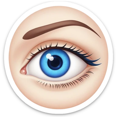 Blue pupil eye sticker