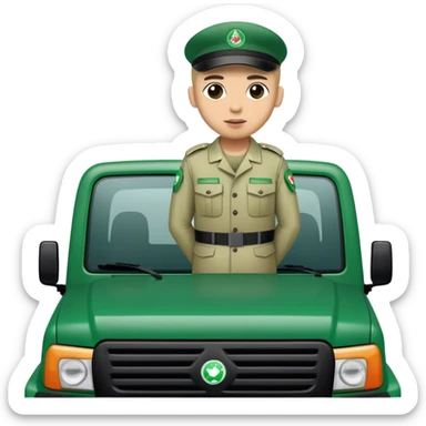 Hamas terrorist on a hillux pickup truck sticker