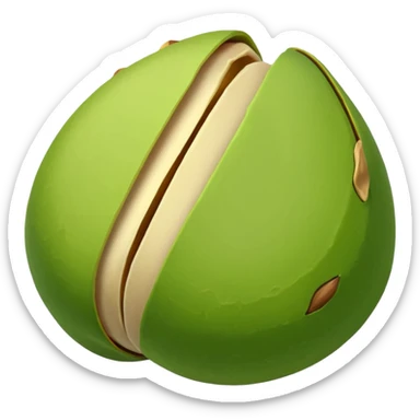 pistachio with shall sticker