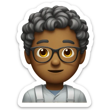 Begging cute with glasses  sticker