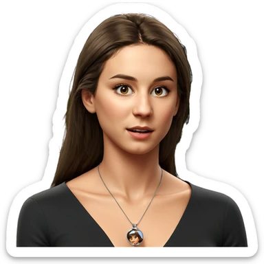 realistic portrait of a girl sticker