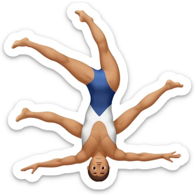 person doing gymnastics acrobatics with aerial flip sticker