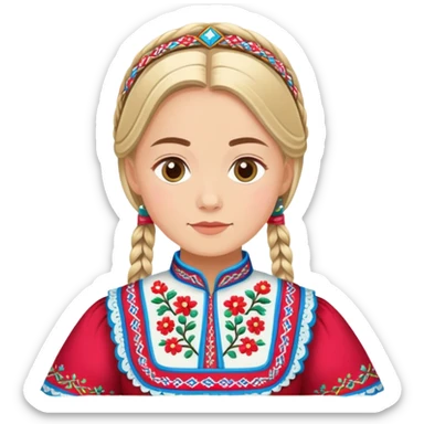 norwegian tradition bunad dress sticker