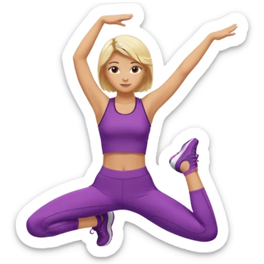 Quiero una chica rubia haciendo yoga  sticker