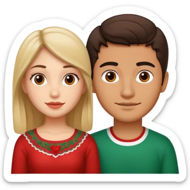 Italian girl and Mexican boy inlove sticker