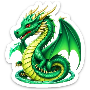 Kali Linux green dragon sticker