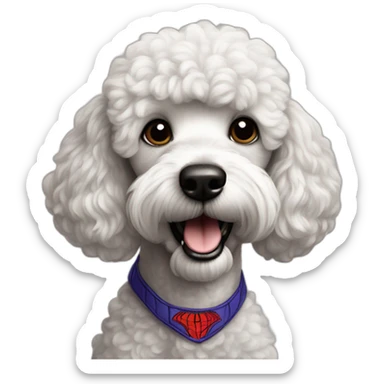 Spider man french Poodle sticker