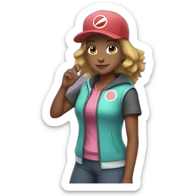 Serena Pokemon Trainer sticker
