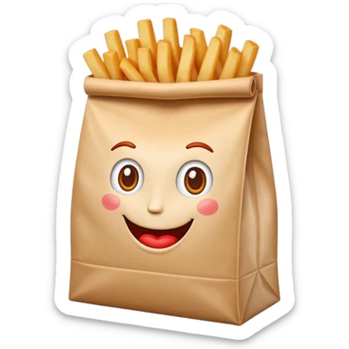 wendy’s fast food bag sticker