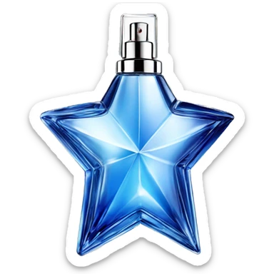 mugler angel star bottle perfume  sticker