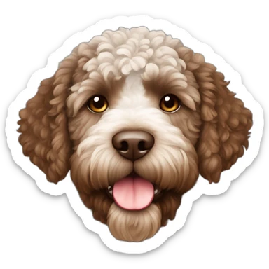 Total brown Lagotto romagnolo sticker