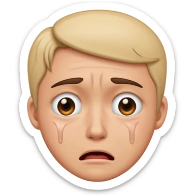 Crying severely  sticker