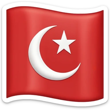 Ottoman empire 1600-1700 flag sticker