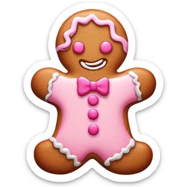 pink aestetic gingerbread h sticker