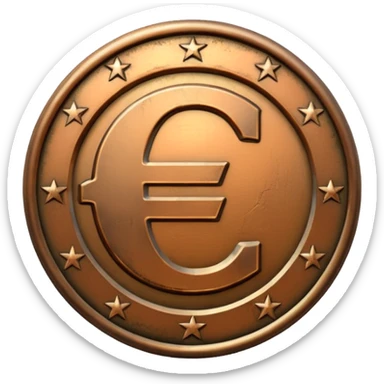 Euro bronce Sign sticker