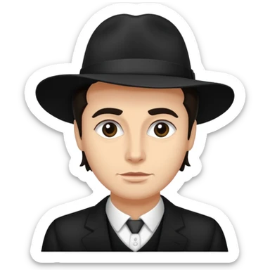 berger autralien noir et blanc avec une jupe sticker