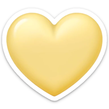 pastel yellow heart  sticker
