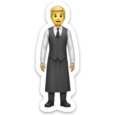 Un homme portant une robe sticker