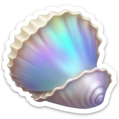 Pale holographic shells sticker
