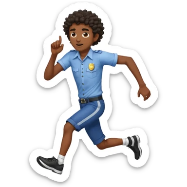 Make a dirt Indian with a shirt fro curly hair getting chased by the cops. Make the Indian skinny too sticker